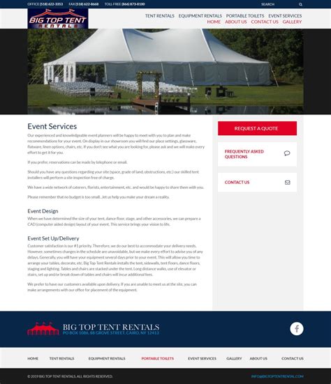 Big Top Tent Rentals - Next Step Digital