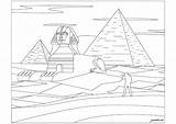 Pyramids of Giza And The Sphinx  Egypt Coloring Pages Just Color sketch template