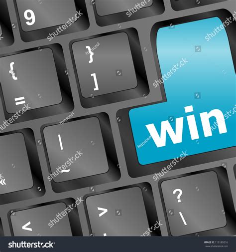 Computer Keyboard With Win Key Stock Vector Illustration 115189216 ...