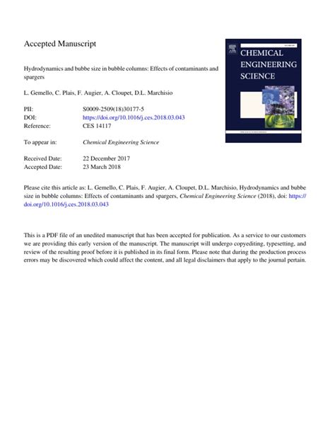 Reference of Bubble Column | PDF | Gases | Fluid Dynamics