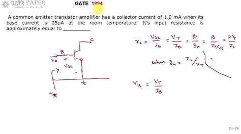 Common emitter amplifier output resistance of a circuit