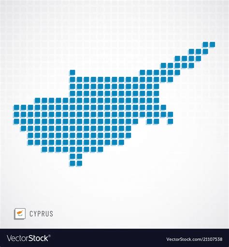 Cyprus map and flag icon Royalty Free Vector Image