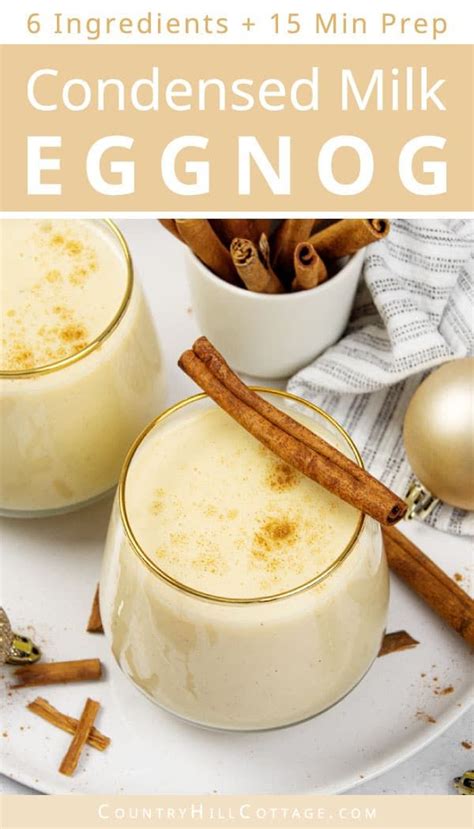 Creamy Homemade Eggnog with Sweetened Condensed Milk