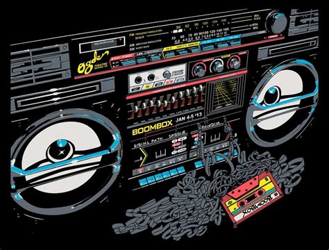 Download Charming Vintage Boombox Retro Art Wallpaper | Wallpapers.com