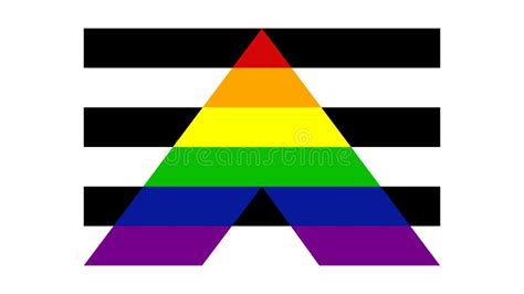 Straight Allies Pride Flag. LGBT Community Flag. Stock Illustration - Illustration of triangle ...