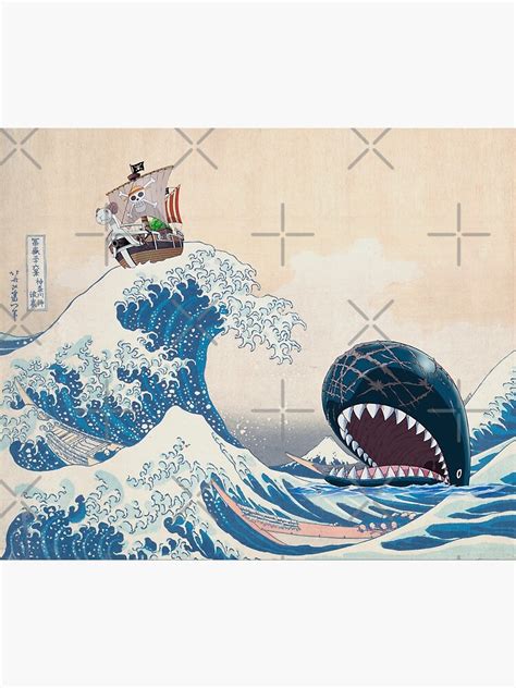 Lámina fotográfica «Fan art de One Piece Laboon y Going Merry Great Wave de Kanagawa» de ...