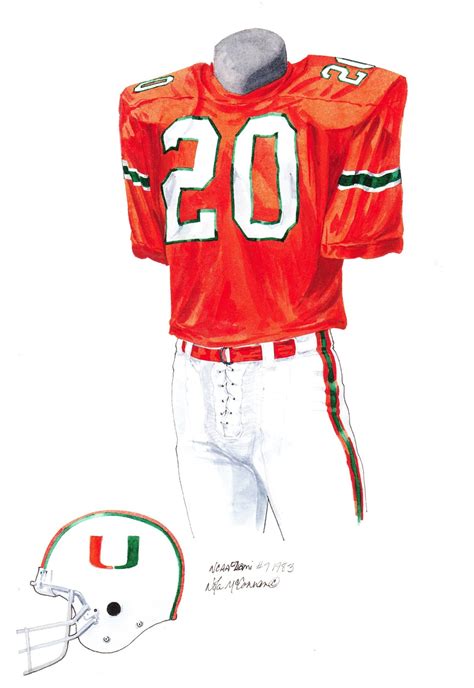 Heritage Uniforms and Jerseys: University of Miami Hurricanes Football Uniform and Team History