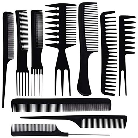 10 Piece Set Hair Stylists Professional Styling Comb Set Variety Pack ...