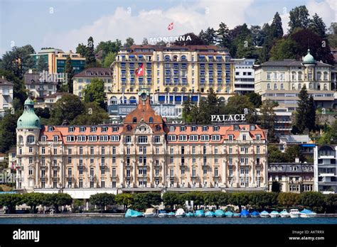 Palace Hotel and Art Deco Hotel Montana Lucerne Canton Lucerne ...