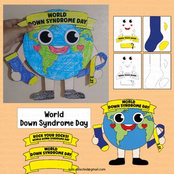 World Down Syndrome Day Activities Bulletin Board Coloring Cut and Paste Socks