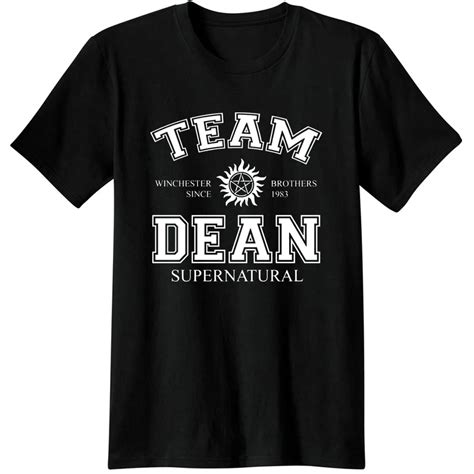 TV Television Supernatural Team Dean T Shirt Casual Apparel Fashion ...