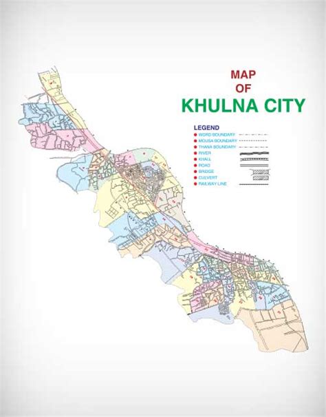 khulna city map vector logo