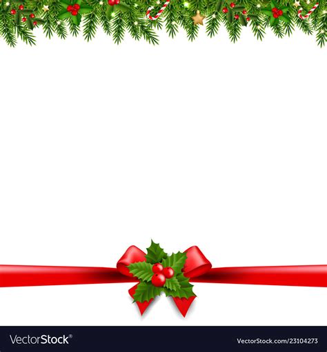 Christmas borders transparent background Vector Image