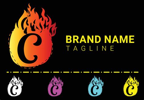 Fire C Letter Logo And Icon Design Template 7125387 Vector Art at Vecteezy