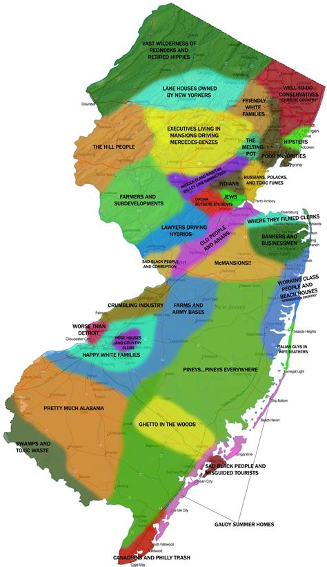 Subjective Map of New Jersey : Accurate, Funny or Offensive? | You Don ...