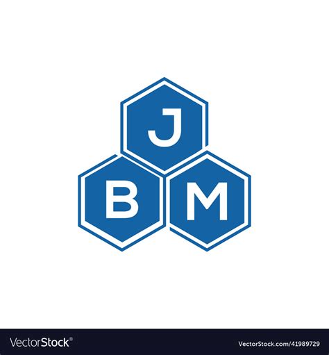 Jbm letter logo design on white backgroundjbm Vector Image