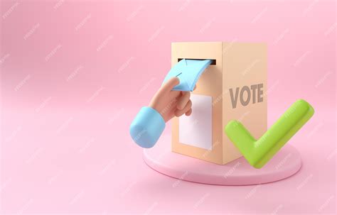 Premium Photo | Vote at the Ballot Box 3D Illustration