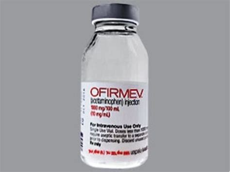 Ofirmev IV (Acetaminophen) 10mg/mL (1,000mg/vial), SDV 100mL, 24 vials ...