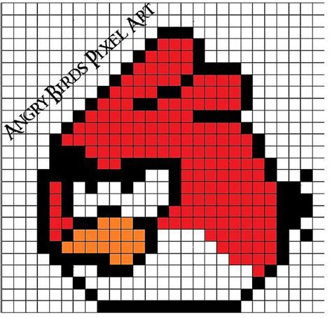 Minecraft Pixel Art Grid Angry Birds