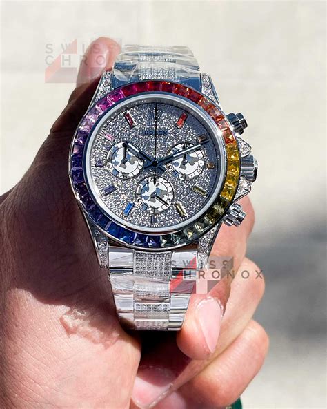 Rolex Daytona Rainbow Full Pave Diamond