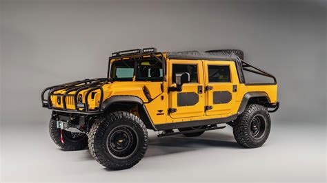 Bright yellow Mil-Spec M1-R is an 800-hp go-anywhere, look-at-me off-road Hummer H1