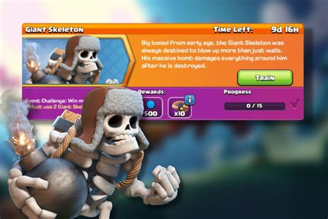 Giant Skeleton Challenge in Clash of Clans: Information, rewards, and more