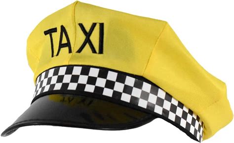 Amazon.com: Yellow Taxi Cab Driver Hat Classic Look (Taxi Hat with ...