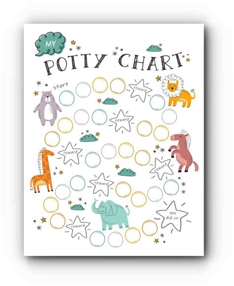 Potty Training - Free Printable Reward Chart | Potty training sticker ...