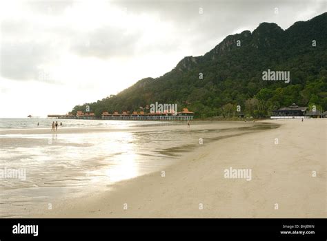 Langkawi beach and Berjaya resort at sunset Stock Photo - Alamy