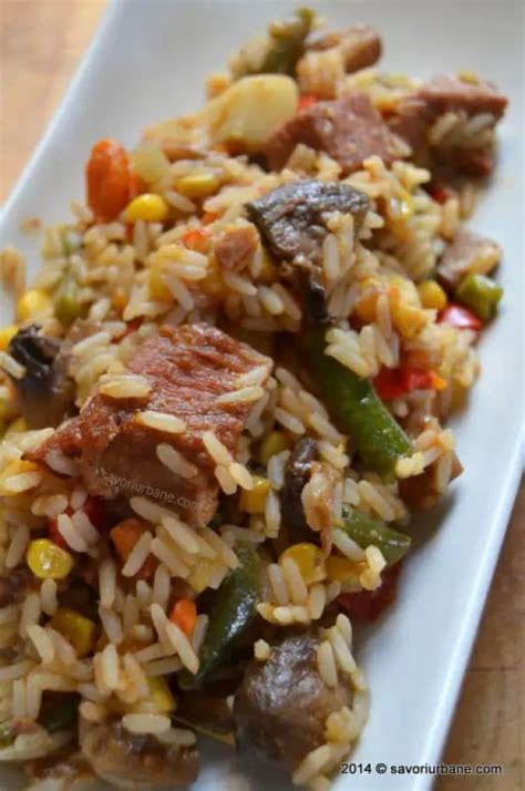 Pilaf de orez cu legume si carne | Savori Urbane