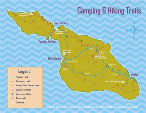 Catalina Island Map | Catalina Island Camping and Hiking Map