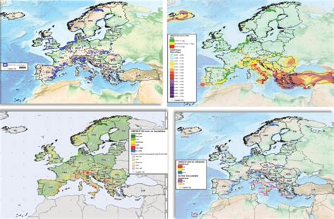 UNESCO Core Area polygons Vs natural hazards map in continental Europe ...