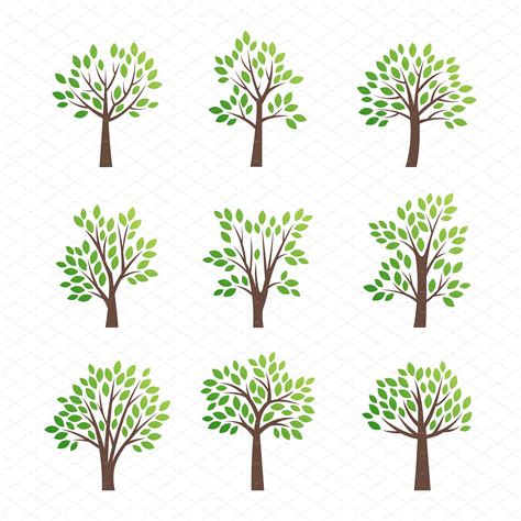 Stylized vector tree logo | Decorative Illustrations ~ Creative Market