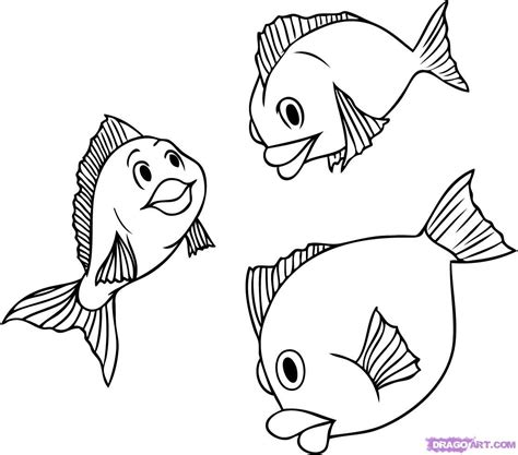 How to draw fish step by step - Hundreds of great drawing tuts on this site | Fish drawings ...