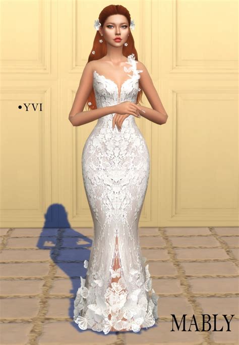 YVI wedding dress at Mably Store » Sims 4 Updates