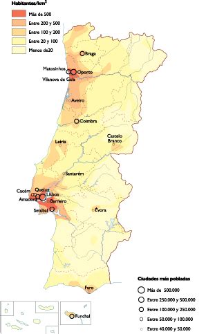 Portugal Population map | Vector World Maps