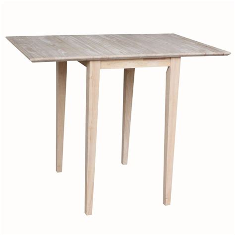International Concepts Small Drop Leaf Wood Unfinished Dining Table-T-2236D - The Home Depot