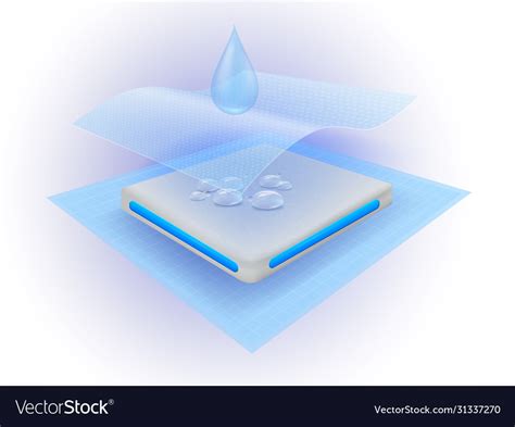 Water absorbent layer sheet Royalty Free Vector Image