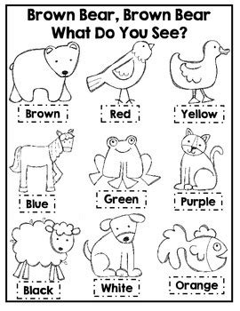 Brown Bear Brown Bear What Do You See Coloring Pages