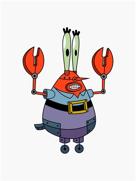 "Mr.Krabs Robot Sticker" Sticker for Sale by TotalBubble | Redbubble