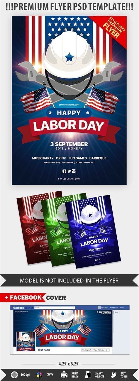 Labour Day PSD Flyer Template #25472 - Styleflyers