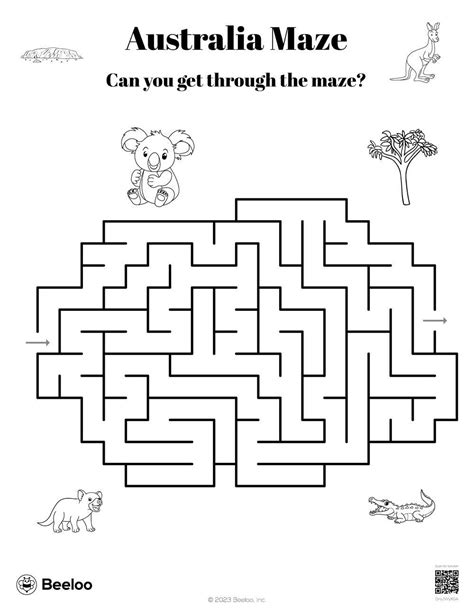 Australia Maze • Beeloo Printable Crafts and Activities for Kids