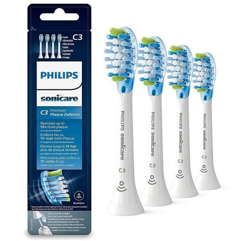 Philips Sonicare C3 Premium Gum Care BrushSync Enabled Replacement Brush Heads 4 Packs Black ...