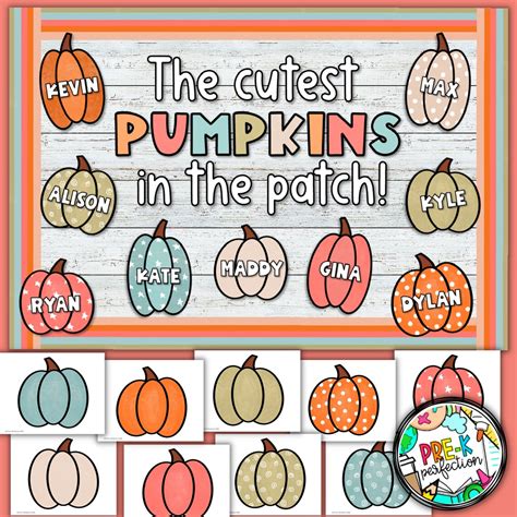 Pastel Pumpkin Patch Bulletin Board Fall Pumpkin Bulletin - Etsy