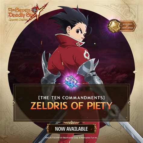 [The Ten Commandments] Zeldris of Piety Now Available! | Zeldris stands in contrast to his older ...