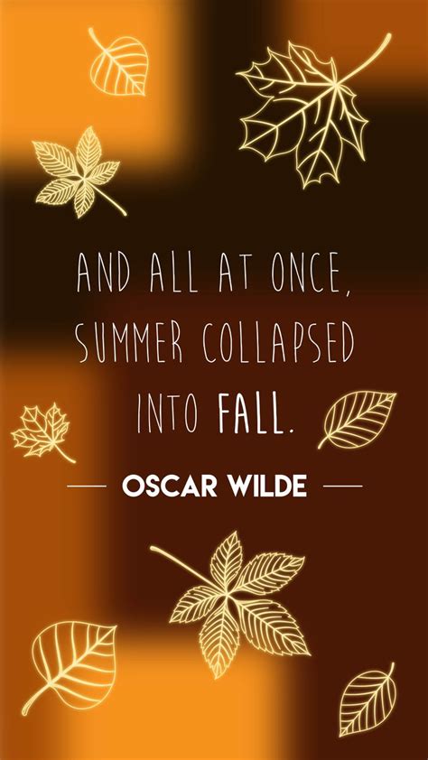 Fall wallpaper with glowing leaves and fall appropriate quote from ...