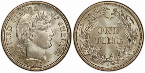 1913 Dime Value: “S”, No mint mark, Rare Error Coin