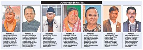 The Chief Ministers of Nepal