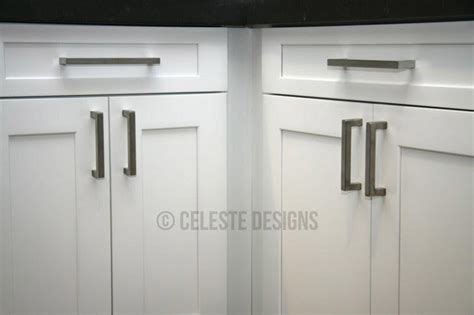 Square Bar Pulls by Celeste Designs on White Kitchen | Top Kitchen ...