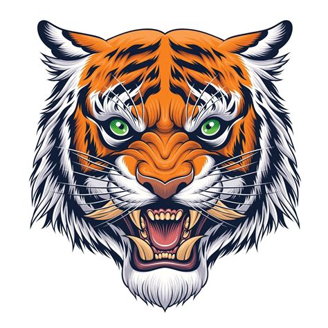 Tiger head in Japanese style illustration 2129037 Vector Art at Vecteezy